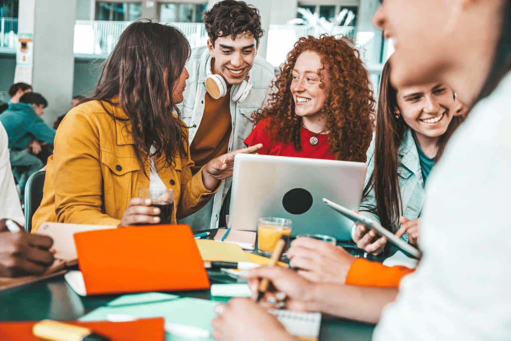 Young people working collaboratively